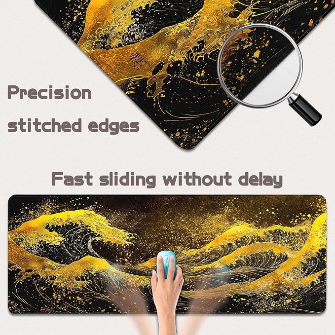 Mouse Pad Gaming - Desk Mat for Keyboard and Mouse - Large Mouse Pads for Desk, Gaming Mousepad with Non-Slip Base, Desks Pad (31.5" X 11.8") for Game, Office and Home - Image 3