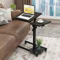 TigerDad Mobile Adjustable Height Laptop Stand PC Computer Portable Notebook Swivel Laptop Desk Rolling Table Desk Cart Tiltable with Wheels Casters& Mouse Pad Table by TigerDad