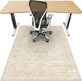 Office Chair Mat for Hardwood Floor, 48"x60" Desk Chair Mat for Home Office, Anti-Slip Under Desk Mat Rug for Rolling Chair,Floor Protector Washable Rug for Gaming Chairs-Beige by Unknown