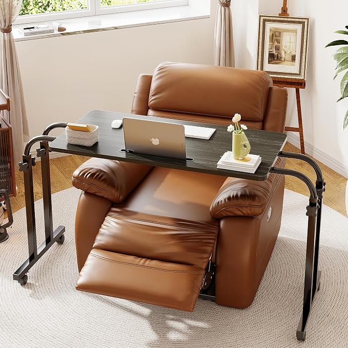 TigerDad Mobile Recliner Desk Overbed Table with Wheels Laptop Stand Tray by TigerDad