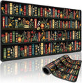 Vintage Bookshelf Large Gaming Mouse Pad Desk Mat 31.5"x15.7" | Extended Mousepad, Non-Slip Rubber Base , Stitched Edges, for Computer/Laptop/Office/Home by Mcapirivo