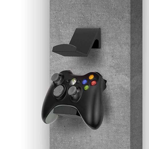 BRAINWAVZ Game Controller Holder Wall Mount Stand (4 Pack) For XBOX, PS5, SERIES X, ONE, PS4, PS3, SWITCH, NINTENDO, PC & MORE, Fits Latest & Retro Gamepads, Stick On, Easy To Install, UGC1 - Image 2