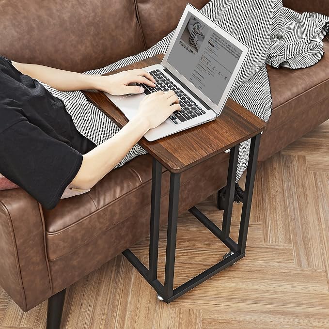 VASAGLE C Shape End Table for Couch or Sofa, Industrial Small Side Table - Image 2