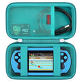 Elonbo Carrying Case for TaddToy/WELLST·G/Beijue/FAMILY POCKET/CCTU/X- JOYKIDS/GREENCREEK/Beico/KAVOYI/GuaiyeyeAP/TEBIYOU Handheld Game Console, Portable Electronic Gaming Player Bag, Green+ by Elonbo