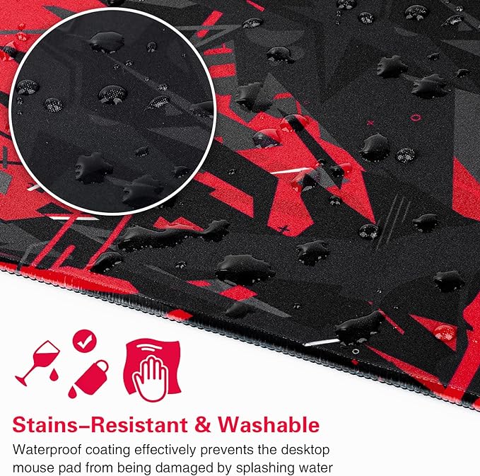 Canjoy Gaming Mouse Pad, 31.5x15.7in Large Mouse Pads for Desk Keyboard Pad | Desk Mat for Keyboard and Mouse Computer Big Full Size Desk Pad with Non-Slip Rubber Base and Stitched Edge for Home Office - Image 4