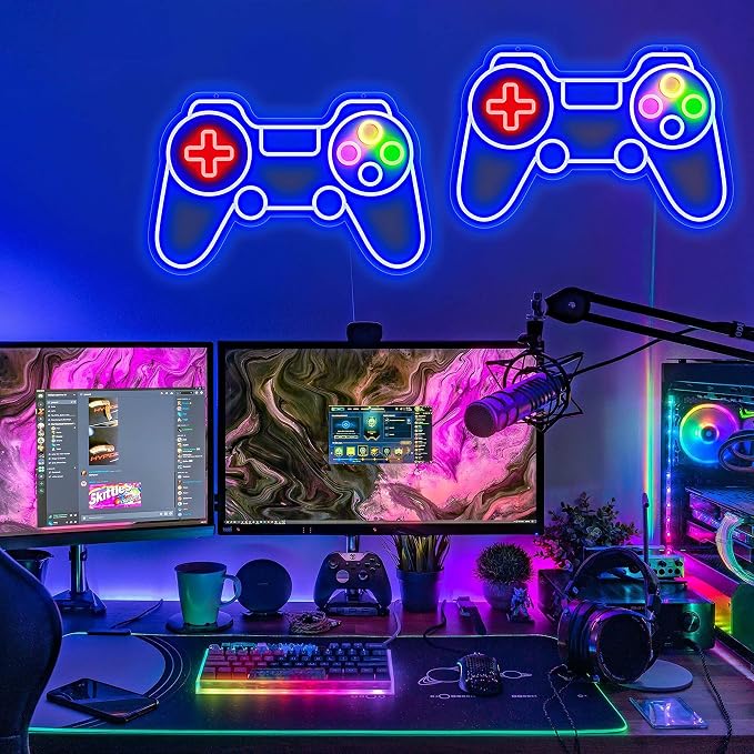 Game Controller Neon Sign Gamer Gifts for Teen Boys Room Decor Upgraded Gaming Lights Game Console Neon Light Sign for Bedroom Wall Decor (Gamepad) - Image 6