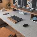 DAWNTREES Large Felt Desk Mat, 47.2"x 23.6", Desk Pad for Office and Home | Non-Slip 120x60cm Full Table Mouse Pad, Keyboard Mat for Desk, Desktop Protection (Light Gray) by PremiumDeskPadatDawnTrees
