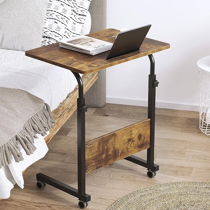 DlandHome 23.6 Inches Rolling Desk with Wheels Adjustable Height - Image 7