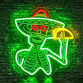 Neon Sign, Tacos Skul Neon Signs for Wall Decor LED Sign Neon Light by GdbkabfNeonSign