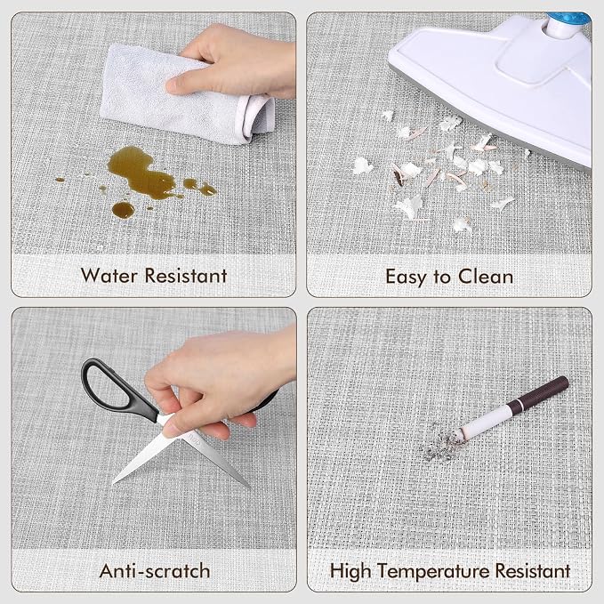 Blvornl Office Chair Mat for Hardwood Floor, Computer Chair Mat, 47.2"x 60" | Light Grey, Waterproof, easy to clean, suitable for hardwood, laminate, Rattan Woven Pattern, Durable Solid PVC Material - Image 4