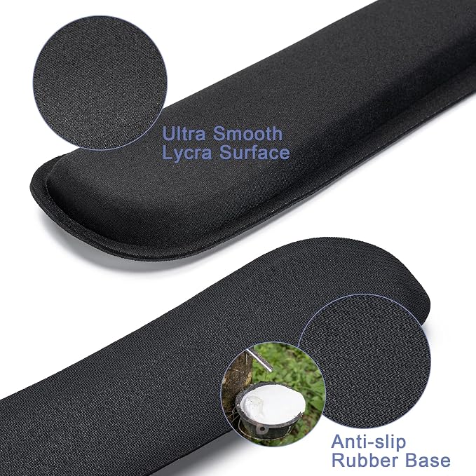 Keyboard Wrist Rest,Ergonomic Wrist Support for Keyboard,Bean Green | Computer Wrist Rest,Superfine Fabric and Gel Memory Foam Wrist Pad,Easy Typing&Pain Relief,Suitable for Office,Family - Image 5