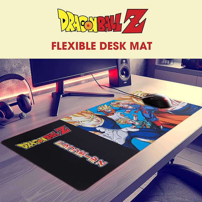 Dragon Ball Z Large Gaming Mouse Pad 31"x15" XL Computer Desk Mat, Anime | Dragon Ball Z anime gaming mouse pad, Oversized 31x15in smooth fabric top, stitched edges, non-slip rubber base. - Image 3