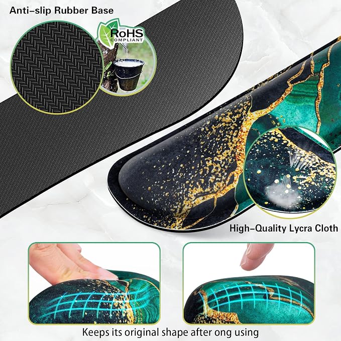 Canjoy Desk Mat with Wrist Rest, Keyboard and Mouse Pad Wrist Support Pad - Image 4