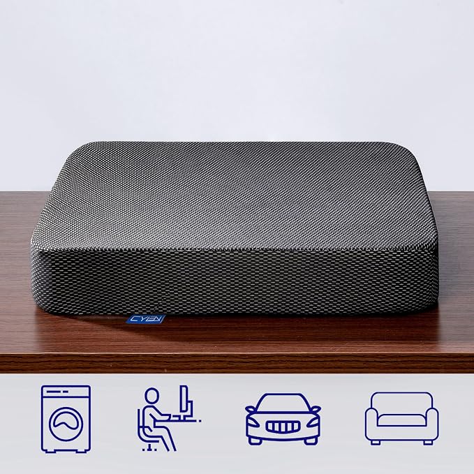Ifoam Gel Infused Memory Foam Layer Wheelchair Cushion - Seat Cushion for Wheelchair-Office Chair, Kitchen Chair-Pressure Sore and Tailbone Pain Relief-High Dense Polyfoam Base (Black, 24×18×4 inch) - Image 5