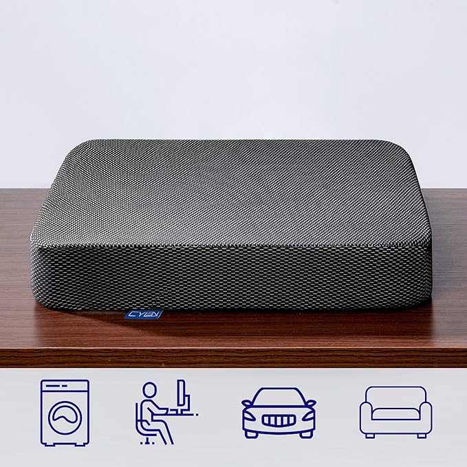 Ifoam Gel Infused Memory Foam Layer Wheelchair Cushion - Seat Cushion for Wheelchair-Office Chair, Kitchen Chair-Pressure Sore and Tailbone Pain Relief-High Dense Polyfoam Base (Black, 18×18×3 inch) - Image 5