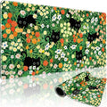 Cute Flower Cat Large Gaming Mouse Pad Desk Mat 31.5"x15.7" | Extended Mousepad, Non-Slip Rubber Base , Stitched Edges, for Computer/Laptop/Office/Home by Mcapirivo