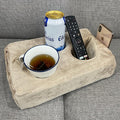 Couch Cup Holder Pillow, Couch Drinks Remotes Holder for Center of Couch, for Sofa, Bed, RV, Car (Beige) by Xchouxer